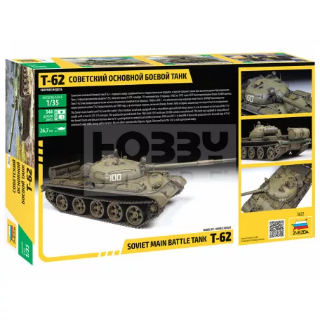 Zvezda T-62 Soviet Main Battle Tank makett 1:35 (3622Z)