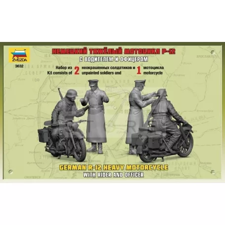 Zvezda German WWI Single Motorcycle makett 1:35 (3632Z)