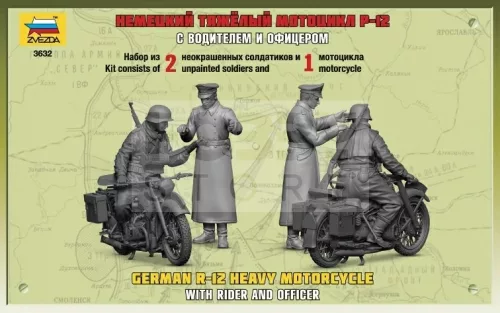Zvezda German WWI Single Motorcycle makett 1:35 (3632Z)