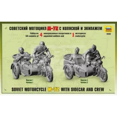   Zvezda Military Soviet WWII Motorcycle M-72 makett 1:35 (3639Z)