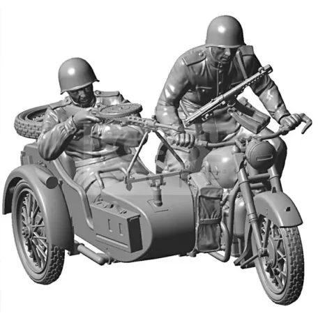 Zvezda Military Soviet WWII Motorcycle M-72 makett 1:35 (3639Z)