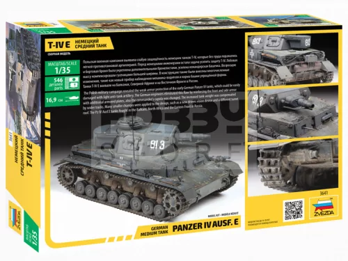 Zvezda Military Panzer IV Ausf.E makett 1:35 (3641Z)