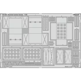   Eduard Accessories Hummel ammo boxes for Tamiya - Hummel lőszeres ládák – fegyverzet-részletező készlet