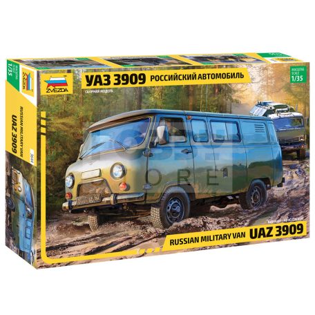 Zvezda UAZ 3909 Russian Military Van makett 1:35 (3644Z)