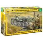 Zvezda Soviet Motorcycle M-72 with Mortar makett 1:35 (3651Z)