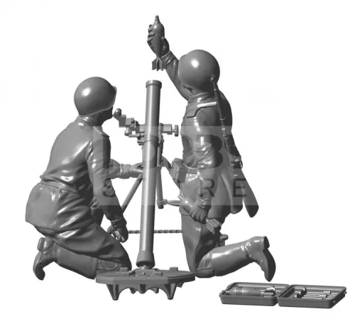 Zvezda Soviet Motorcycle M-72 with Mortar makett 1:35 (3651Z)