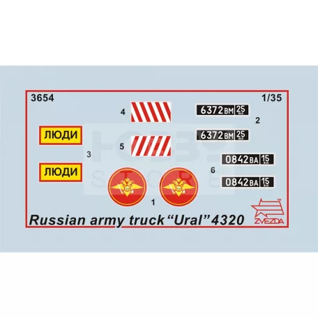 Zvezda Ural 4320 Truck makett 1:35  makett (3654Z)