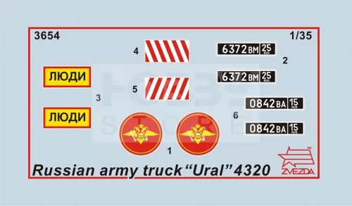Zvezda Ural 4320 Truck makett 1:35  makett (3654Z)