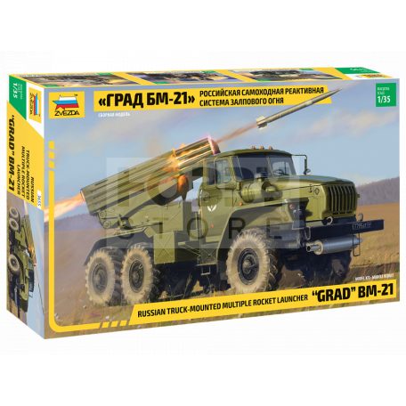 Zvezda BM-21 Grad Rocket Launcher makett 1:35 (3655Z)