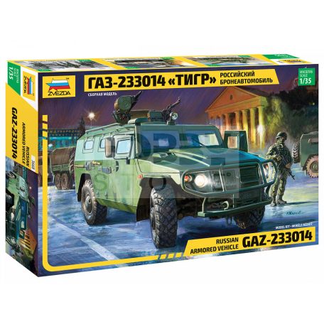 Zvezda Russian Armored Vehicle GAZ Tiger makett 1:35 (3668Z)