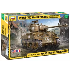 Zvezda M4 A3 (76mm) Sherman Tank makett 1:35 (3676Z)