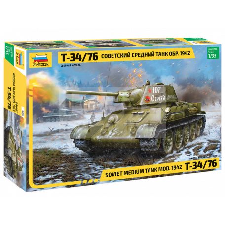 Zvezda T-34/76 mod.1942 makett 1:35 (3686Z)