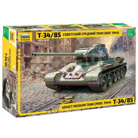 Zvezda Soviet Medium Tank T-34/85 makett 1:35 (3687Z)