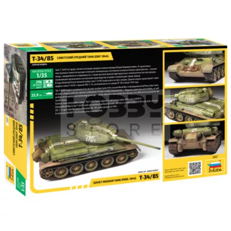 Zvezda Soviet Medium Tank T-34/85 makett 1:35 (3687Z)