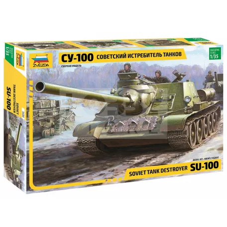 Zvezda SU-100 Soviet tank destroyer makett 1:35 makett (3688Z)