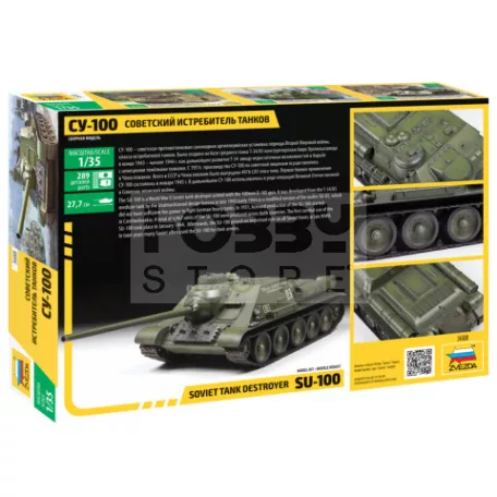 Zvezda SU-100 Soviet tank destroyer makett 1:35 makett (3688Z)