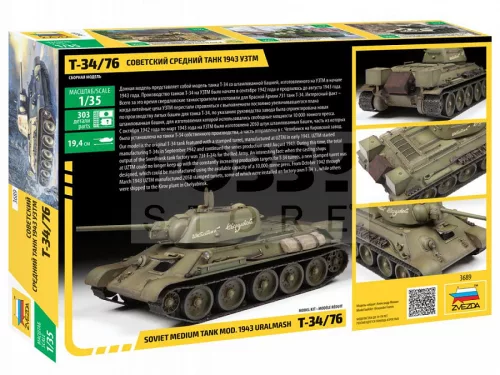 Zvezda T-34/76 mod.1943 Uralmash makett 1:35 (3689Z)