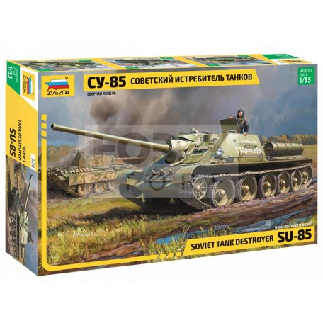 Zvezda SU-85 Self Propelled Gun 1:35 makett (3690Z)