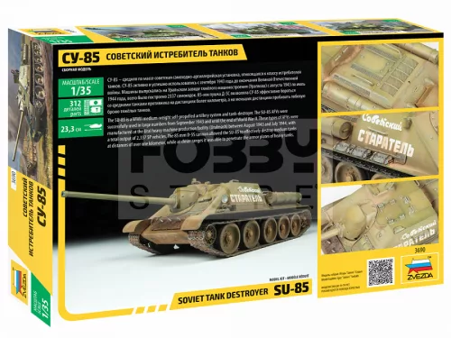 Zvezda SU-85 Self Propelled Gun 1:35 makett (3690Z)