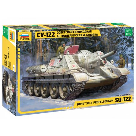 Zvezda SU-122 Self Propelled Gun makett 1:35 (3691Z)