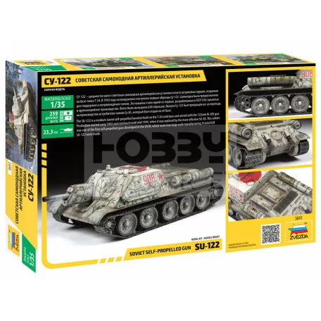Zvezda SU-122 Self Propelled Gun makett 1:35 (3691Z)
