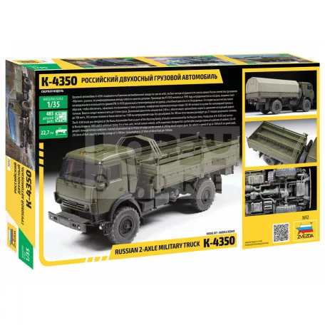 Zvezda Russian 2 Axle Military Truck K-4326 makett 1:35 (3692Z)