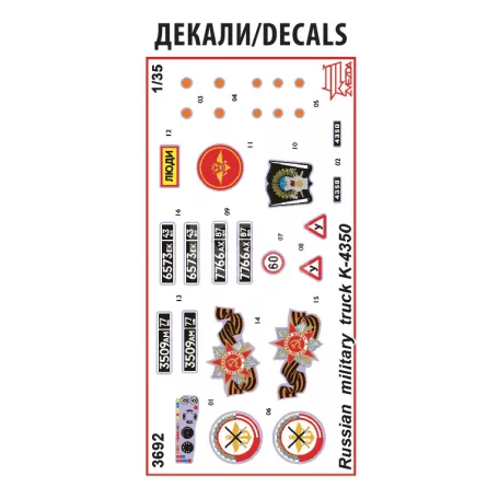 Zvezda Russian 2 Axle Military Truck K-4326 makett 1:35 (3692Z)