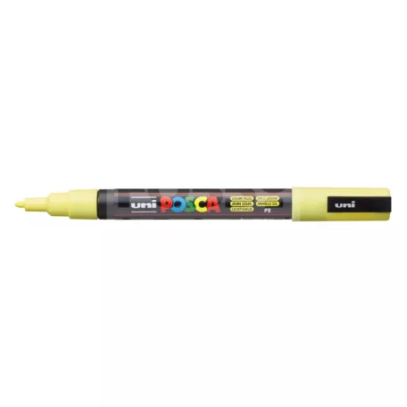 UNI POSCA PC-3M NAPSÁRGA színű kúpos hegyű dekormarker-filctoll (0.9-1.3 mm) - 36942U