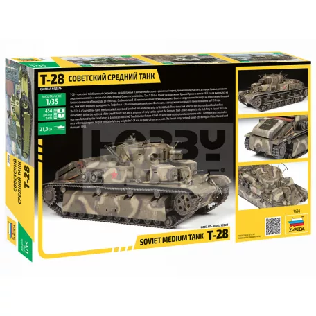 Zvezda T-28 Heavy Tank makett 1:35 (3694Z)