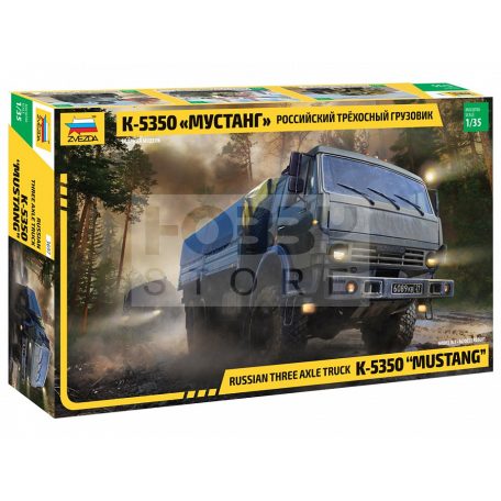 Zvezda Kamaz-5350 Truck 3-axle "Mustang" makett 1:35 (3697Z)