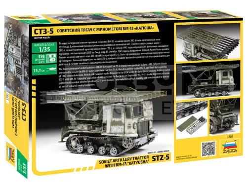 Zvezda STZ-5 WITH BM-13 KATYUSHA makett 1:35 (3700Z)