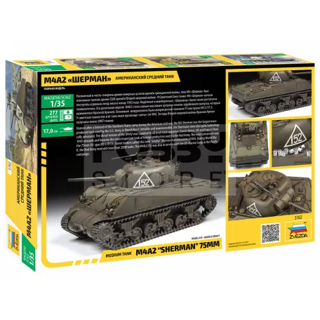 Zvezda M4 A2 Sherman makett 1:35 (3702Z)