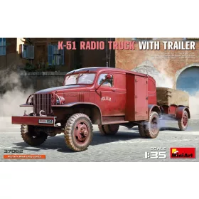   MiniArt K-51 Radio Truck w/ Trailer – 1:35 teherautó makett