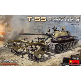   MiniArt T-55 Czechoslovak Production with KMT-5M Mine Roller – 1:35 harcjármű makett