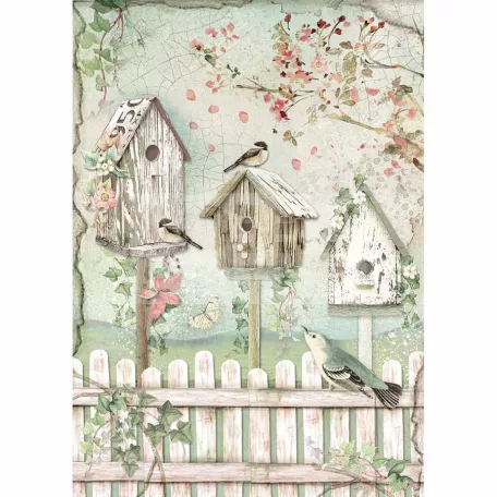 Stamperia A4 rizspapír csom.- Fészkek - DFSA4448