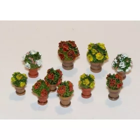   Plus Model Blumen in Blumentöpfen – dioráma kellék makett