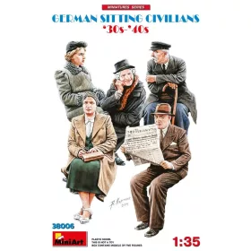   MiniArt German Sitting Civilians '30s-'40s – 1:35 figura makett