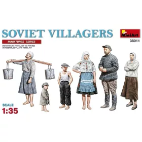 MiniArt Soviet Villagers – 1:35 figura makett