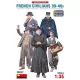 MiniArt French Civilians '30-'40s. Resin Heads – 1:35 figura makett