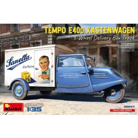   MiniArt Tempo E400 Kastenwagen 3-Wheel Delivery Box Track – 1:35 teherautó makett