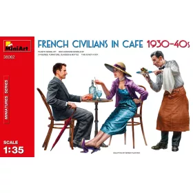   MiniArt French Civilians in Cafe 1930-40s – 1:35 figura makett