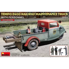   MiniArt Tempo E400  Railway Maintenance Truck with Personnel – 1:35 vasúti jármű makett