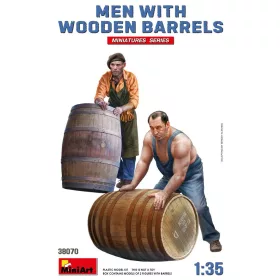 MiniArt Men with Wooden Barrels – 1:35 figura makett