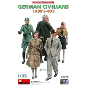   MiniArt German Civilians 1930-40s. Resin Heads – 1:35 figura makett