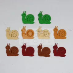 Filcfigura - Mini csiga vegyes színben 38083