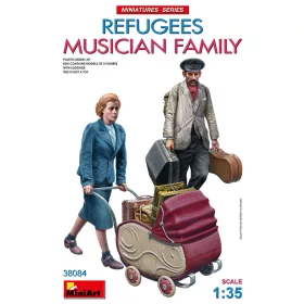 MiniArt Refugees. Musician Family – 1:35 figura makett