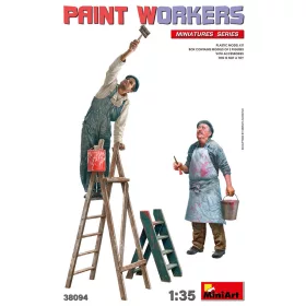   MiniArt Paint Workers with Accessories – 1:35 figura makett