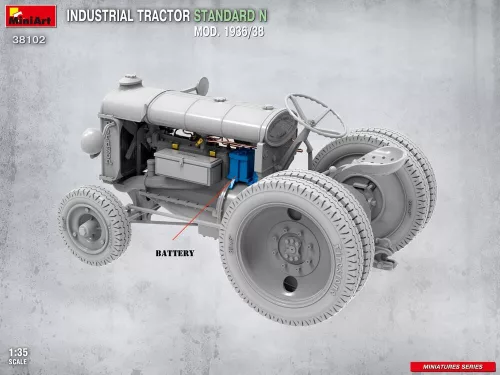 MiniArt Industrial Tractor Standard N Mod. 1936/38 – 1:35 munkagép makett