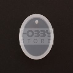   Professzionális szilikon öntőforma-átlátszó-ovális 2,2 x 2,9 x 0,8 cm (5 db/csomag)