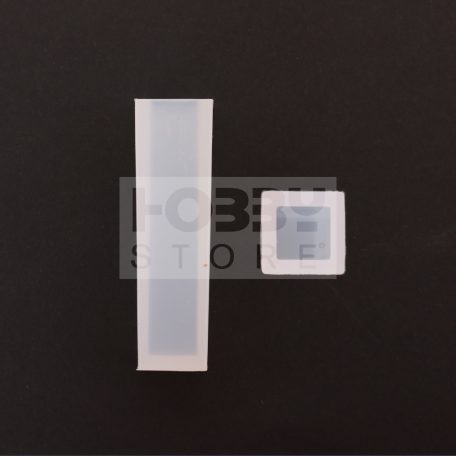 Professzionális szilikon öntőforma-átlátszó-négyzet alapú függő 1,5 x 1,5 x 4,9 cm (5 db/csomag)